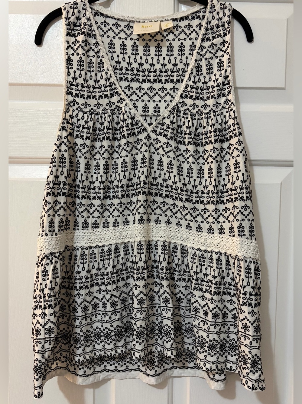 Maeve by Anthropologie Embroidered Peplum Tank Top